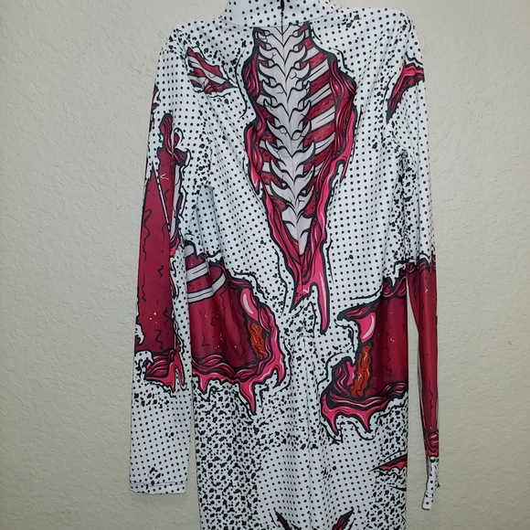 XS Bad Inka "Evil One Girl" Gorey Halloween Jumpsuit - Picture 9 of 13